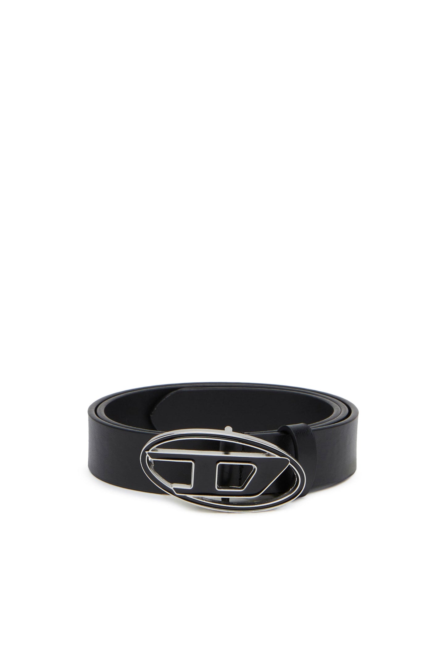 2.4cm leather belt with enamelled Oval D buckle