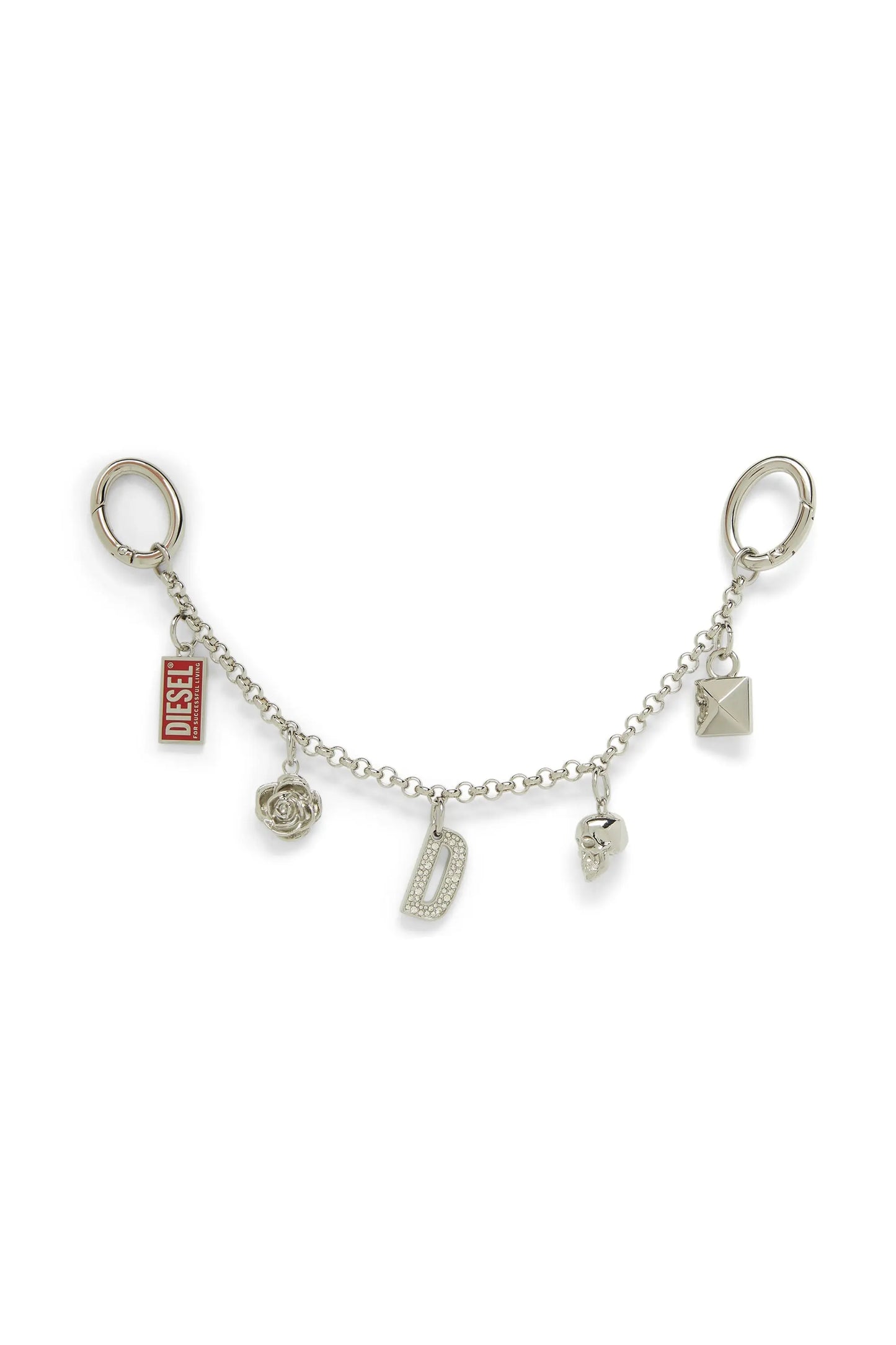 Metal chain charm with iconic pendants