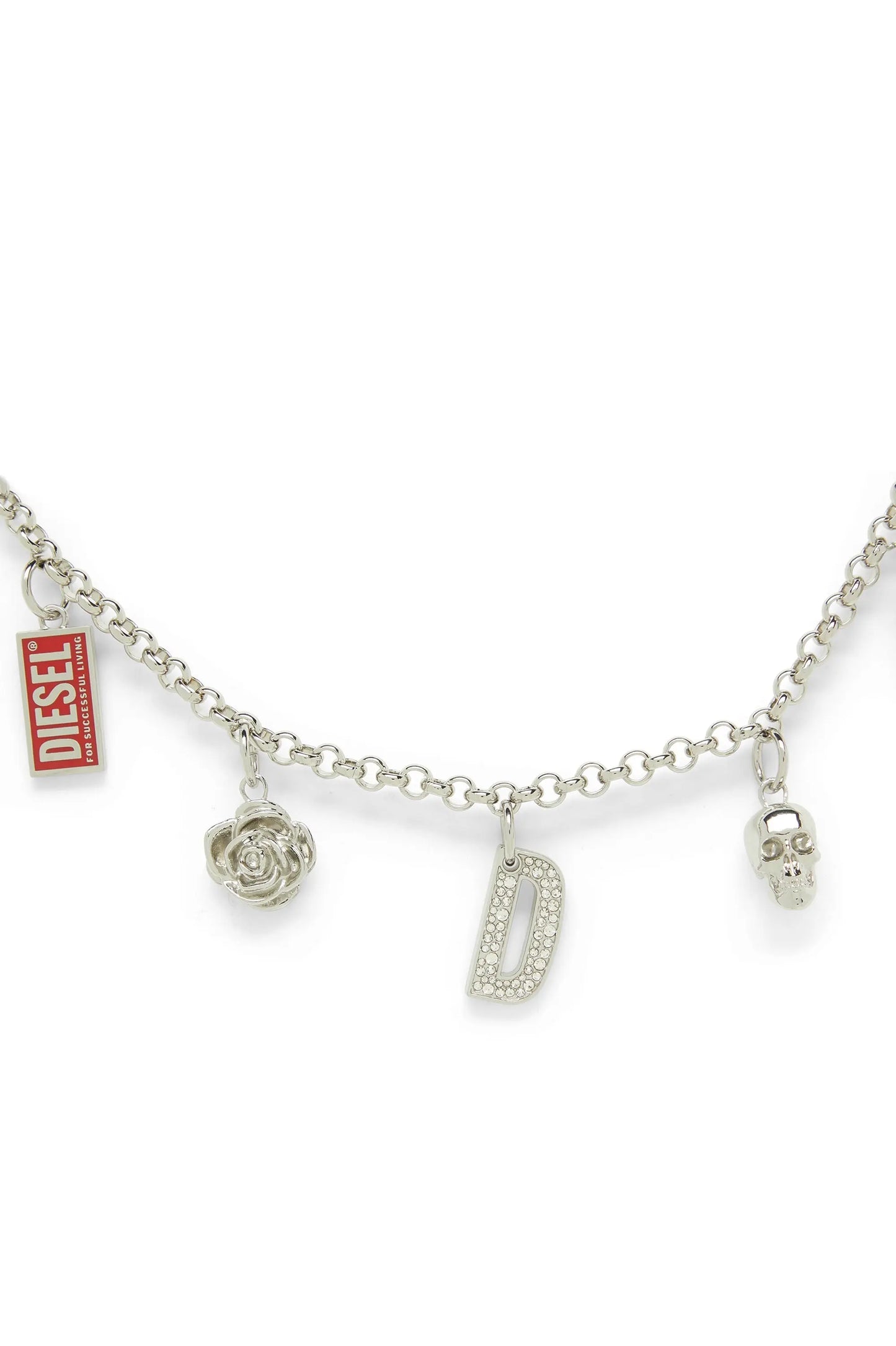 Metal chain charm with iconic pendants