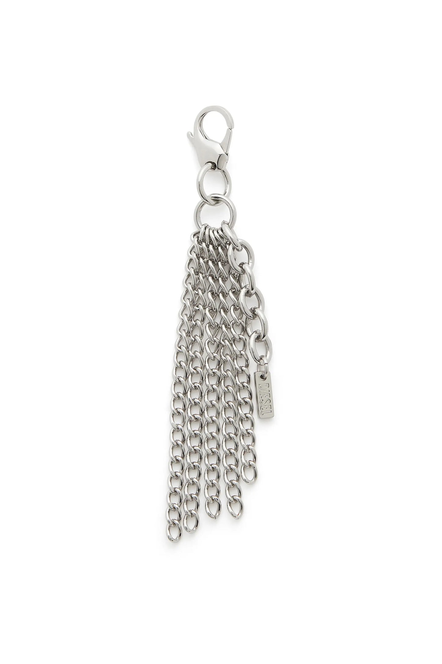 Metal keyring with chain fringes