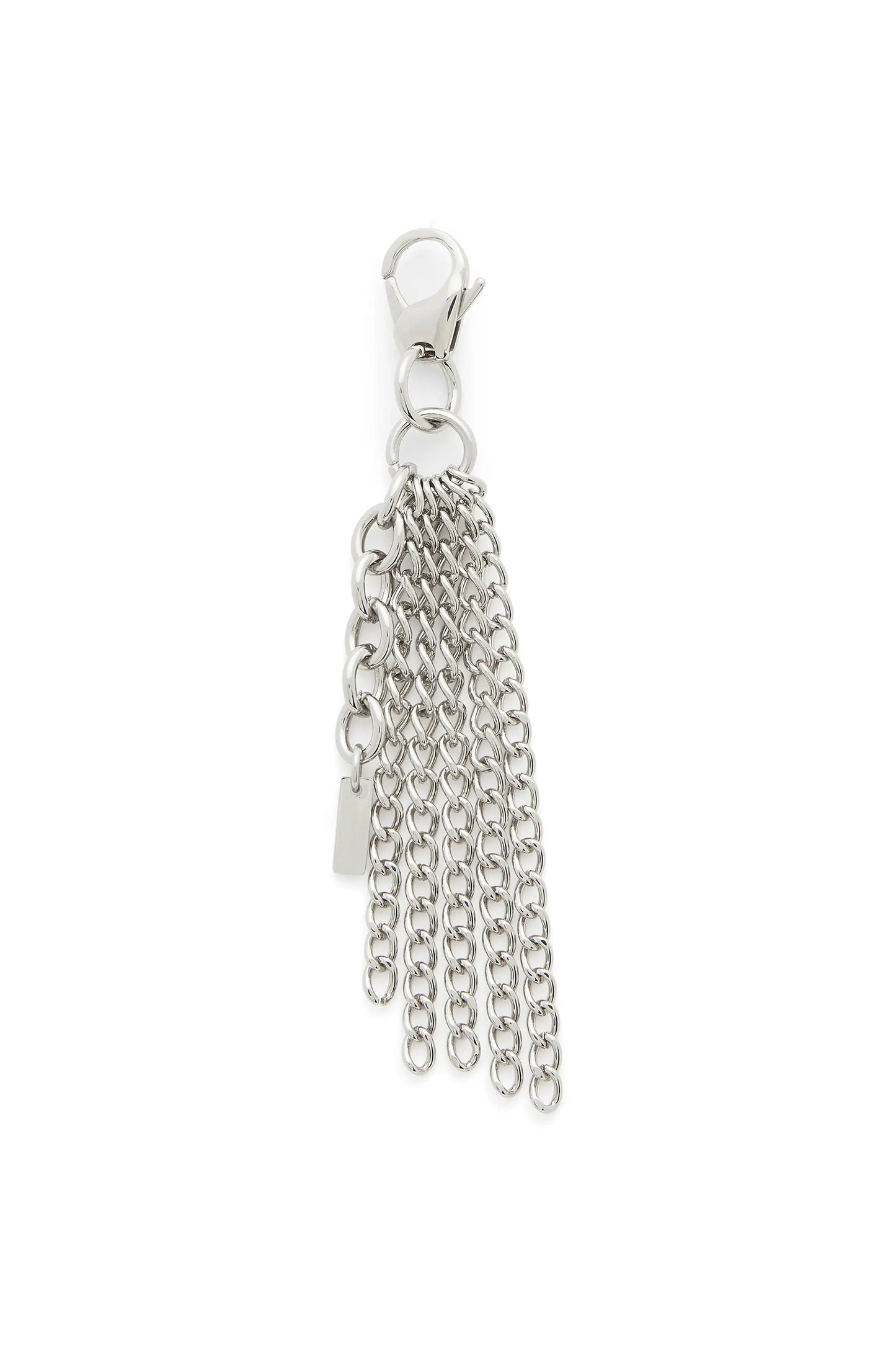 Metal keyring with chain fringes