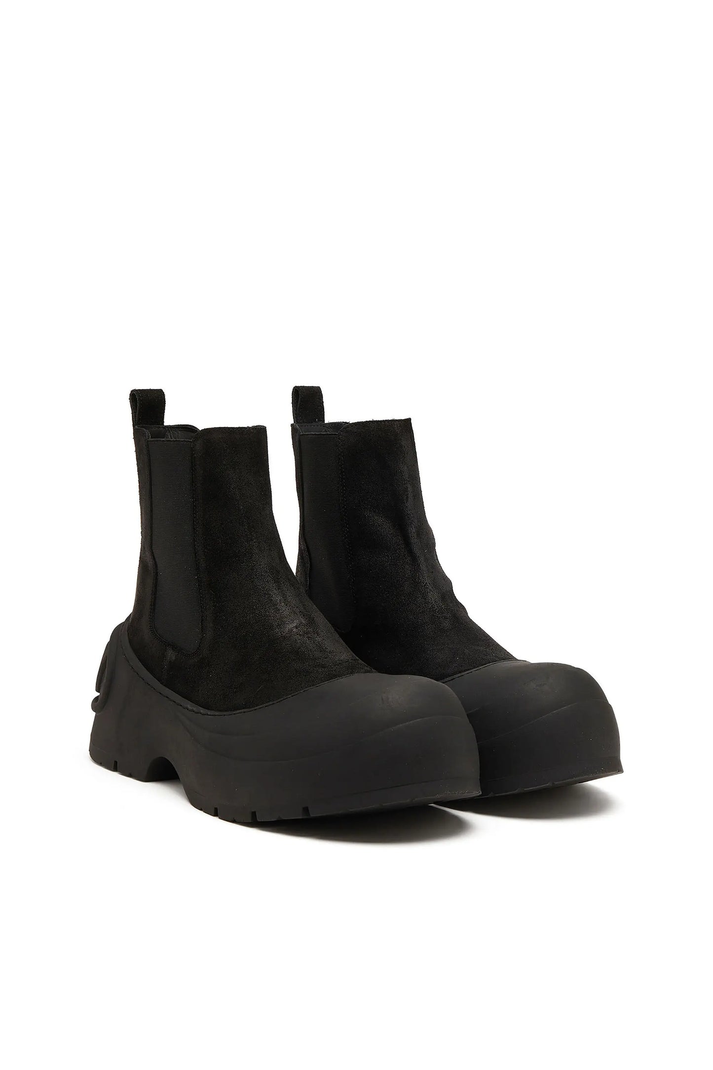 D-Donald-Chelsea boots in waxed suede and rubber