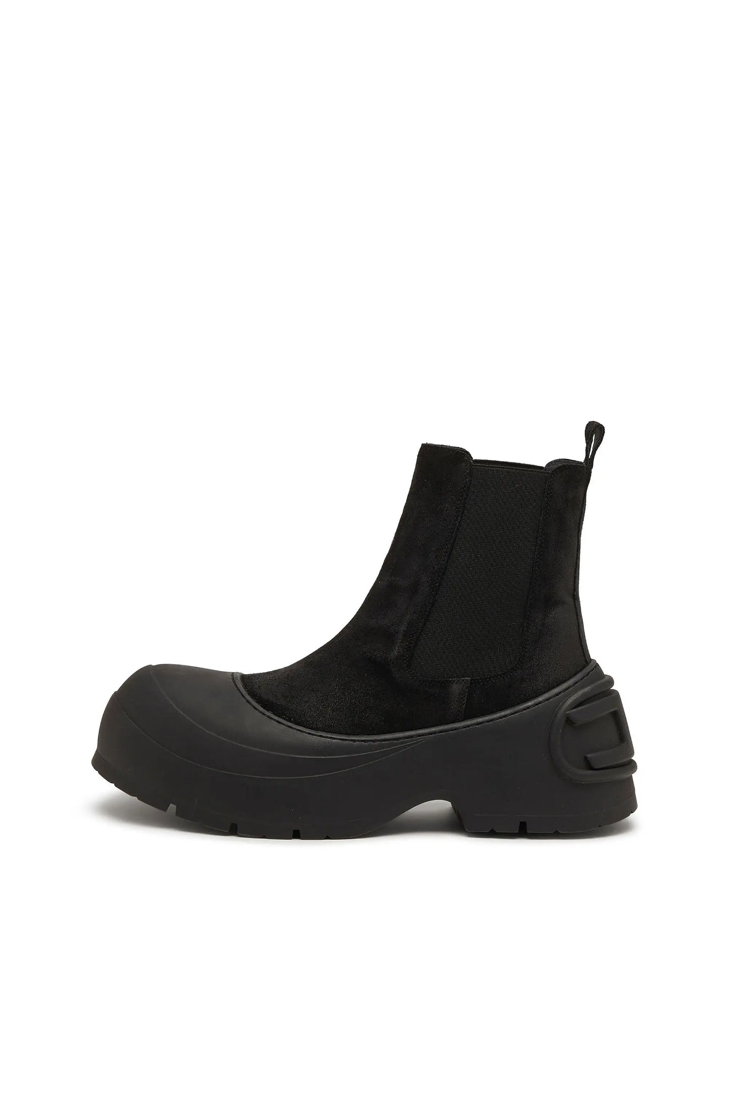 D-Donald-Chelsea boots in waxed suede and rubber