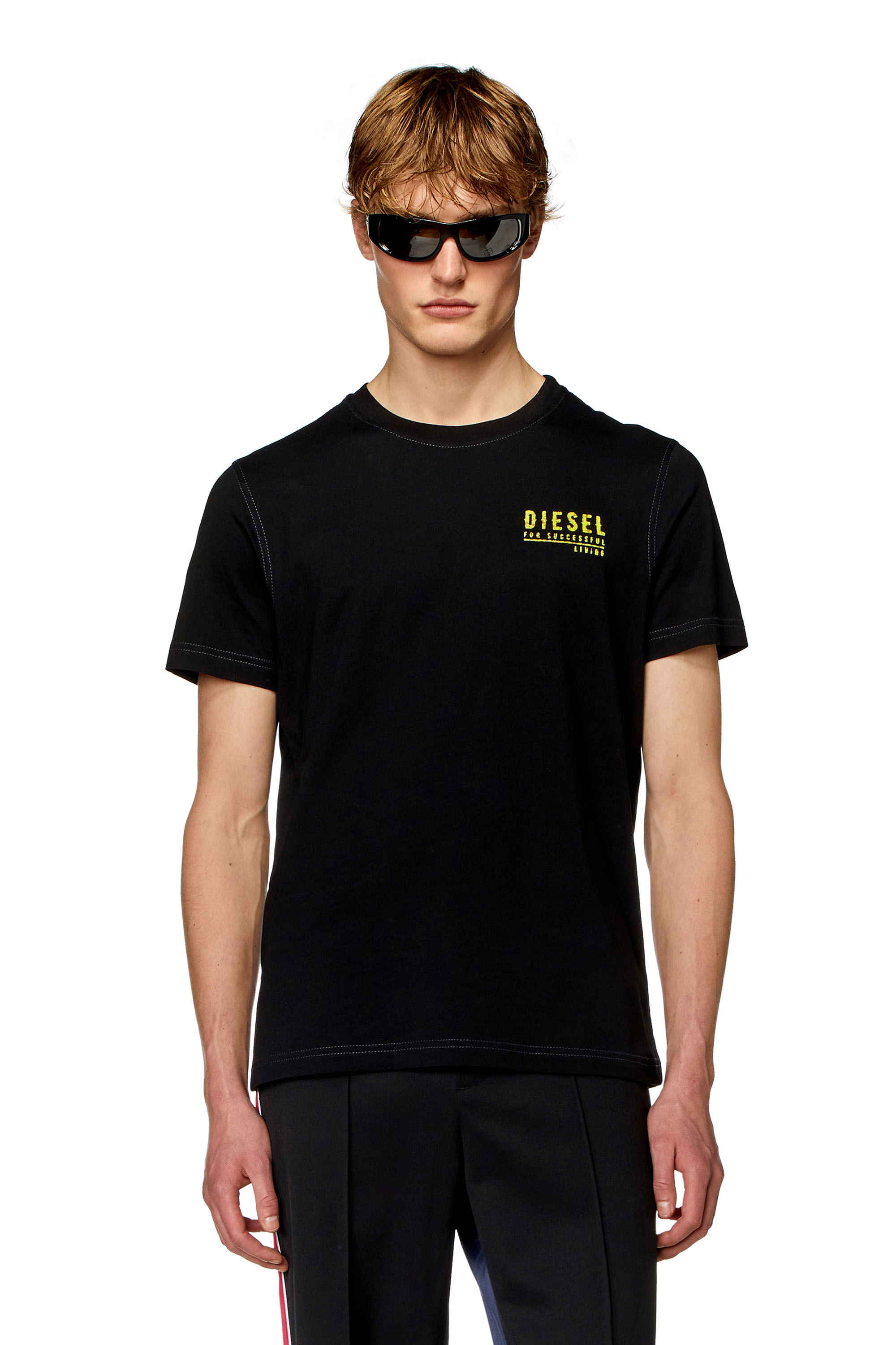 

T-shirt with mottled logo print