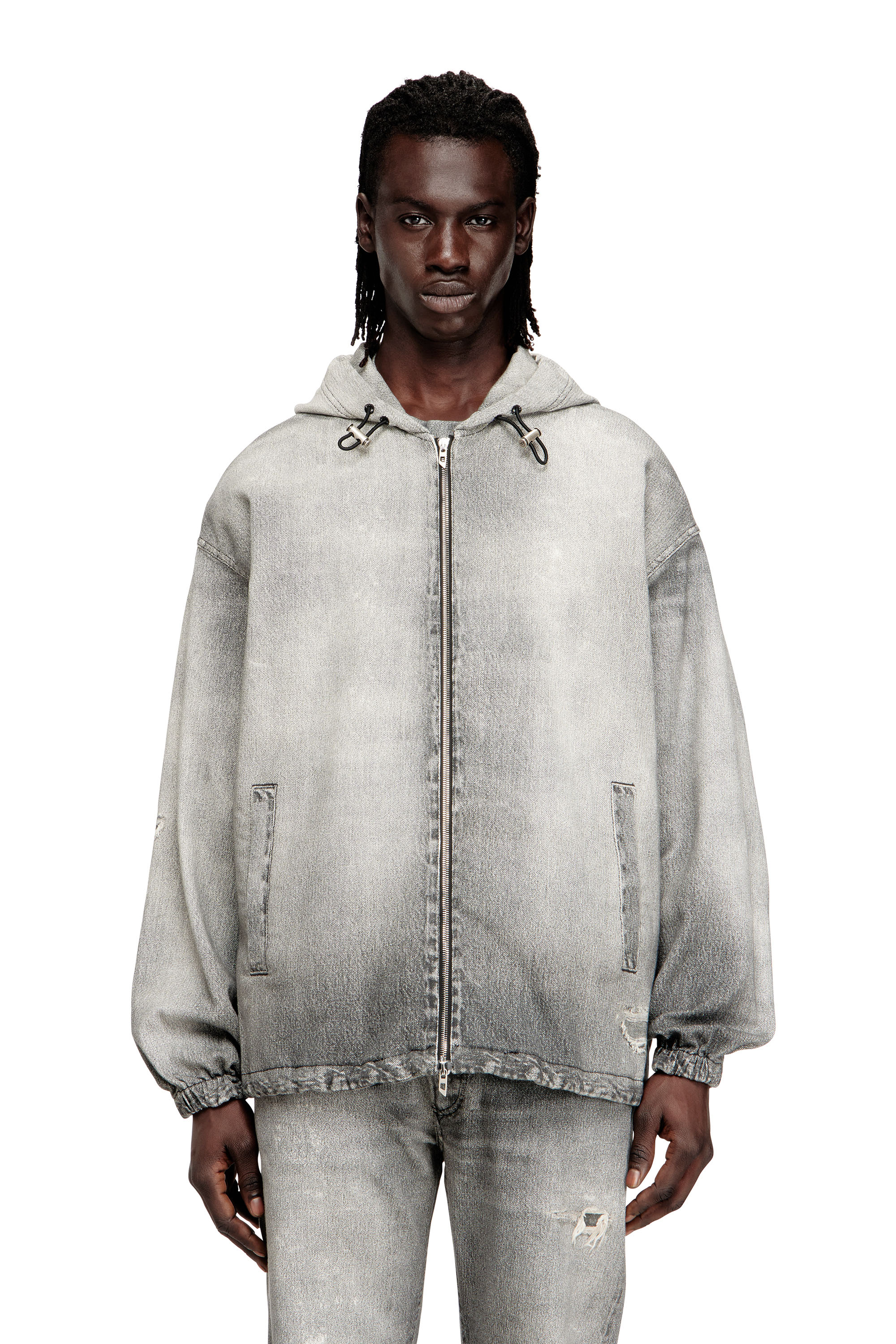 

Hooded jacket in trompe 'oeil JoggJeans