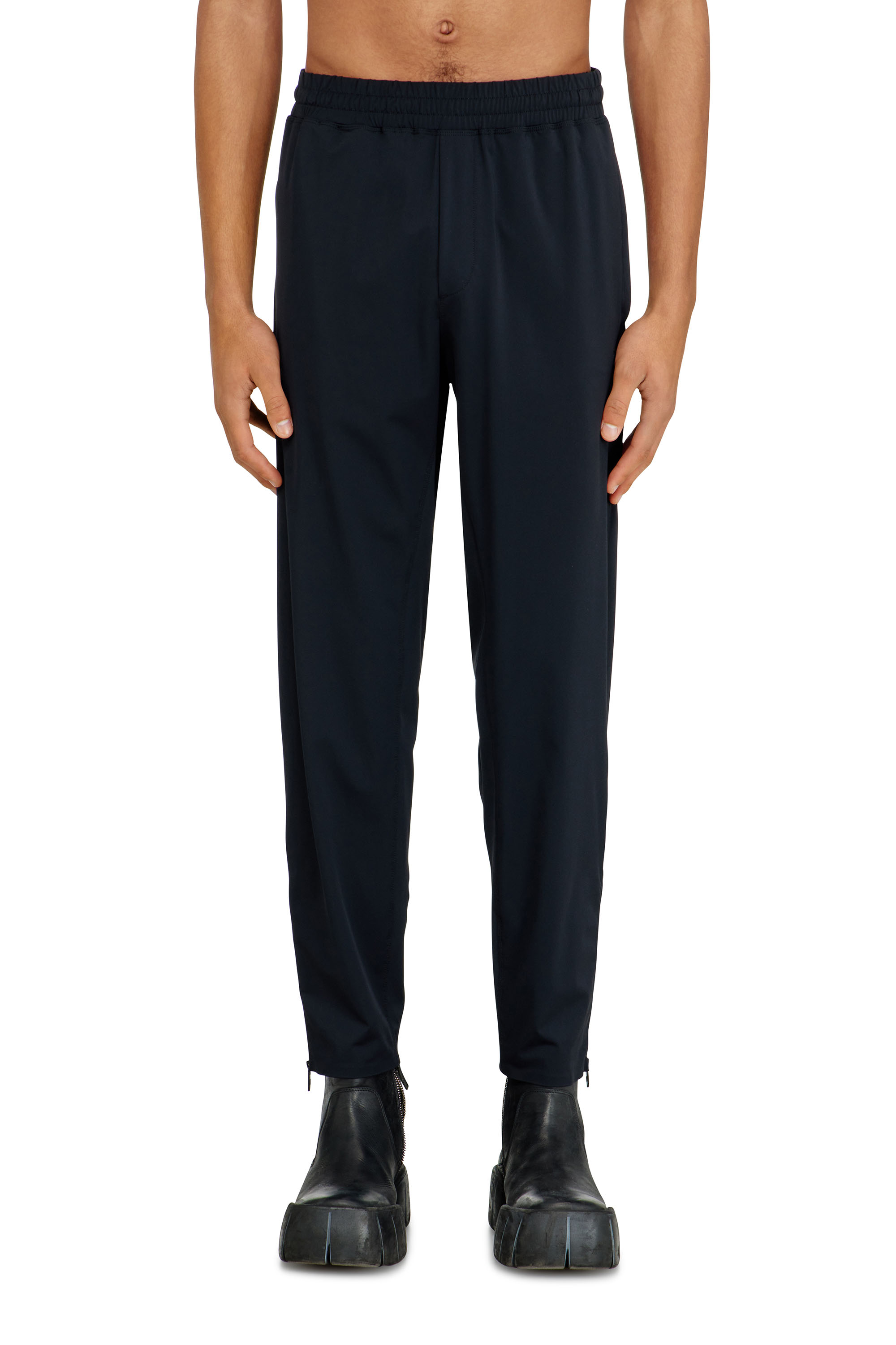 

Nylon-blend pants with zipped cuffs