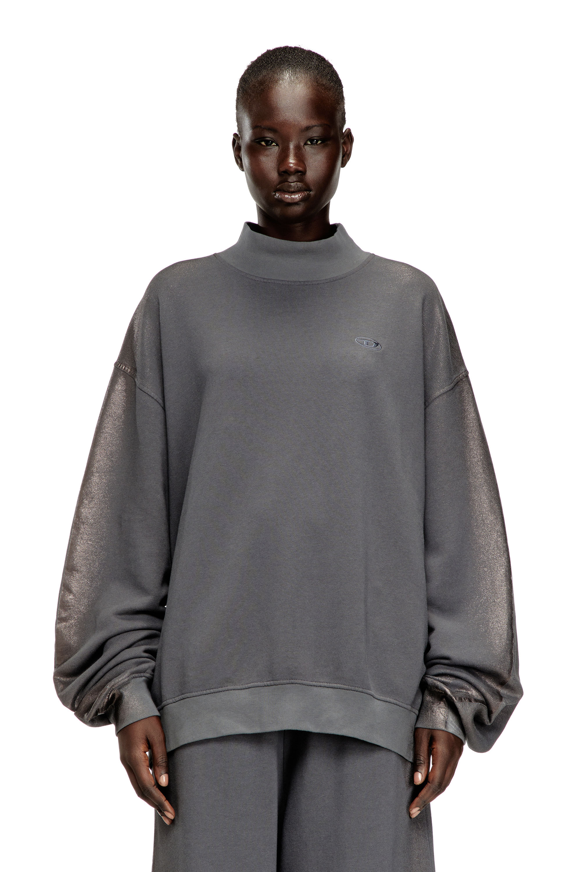 

Sweatshirt with shaded metallic effects