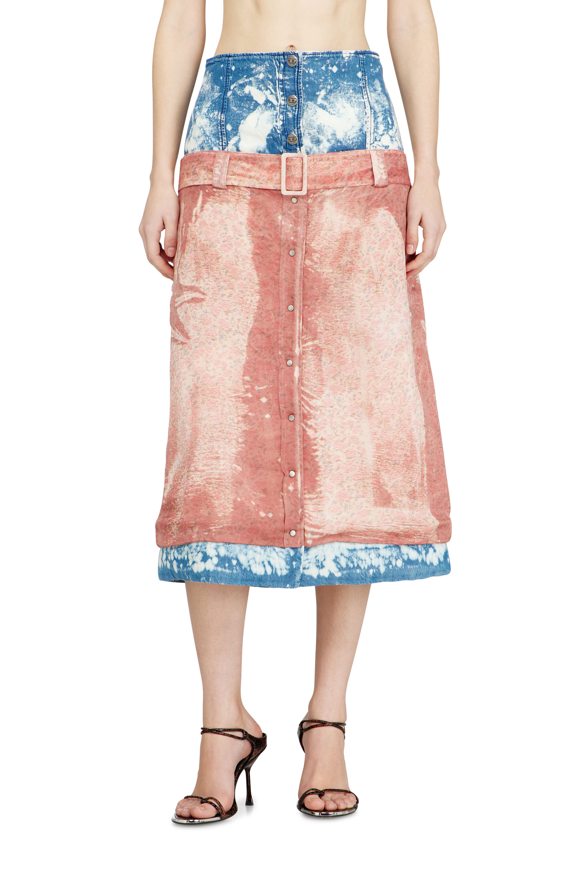 

Midi skirt with layered effect