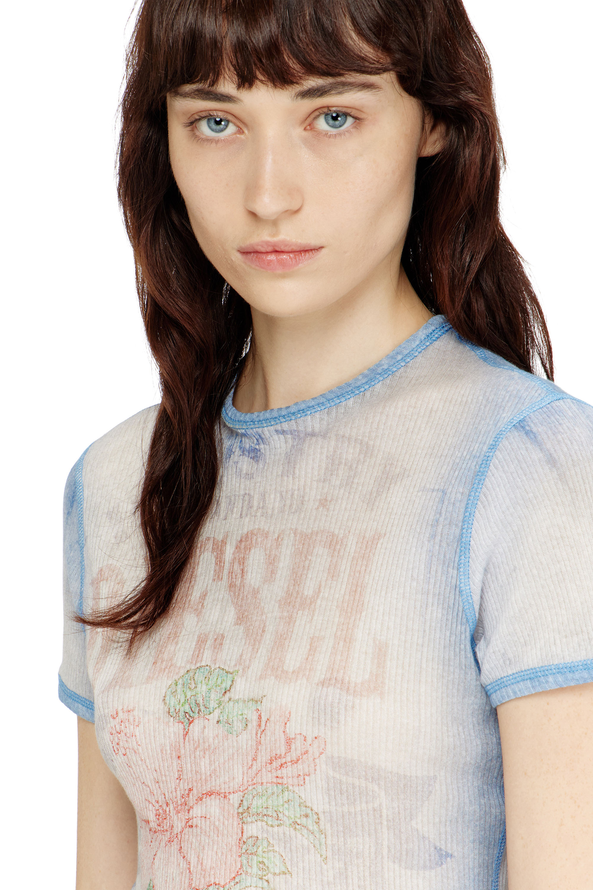 

Printed top in light rib jersey