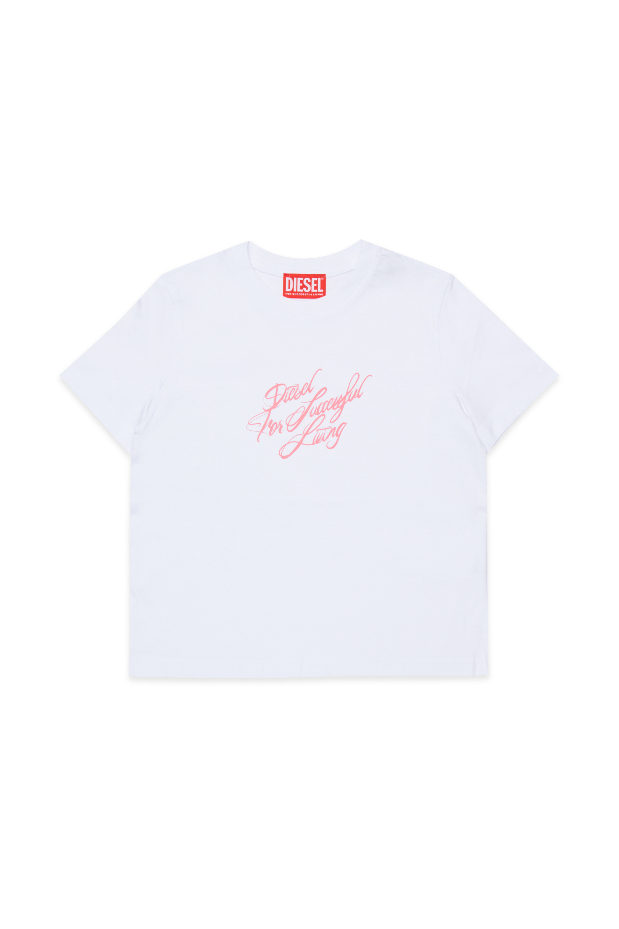 

Cotton T-shirt with italics print