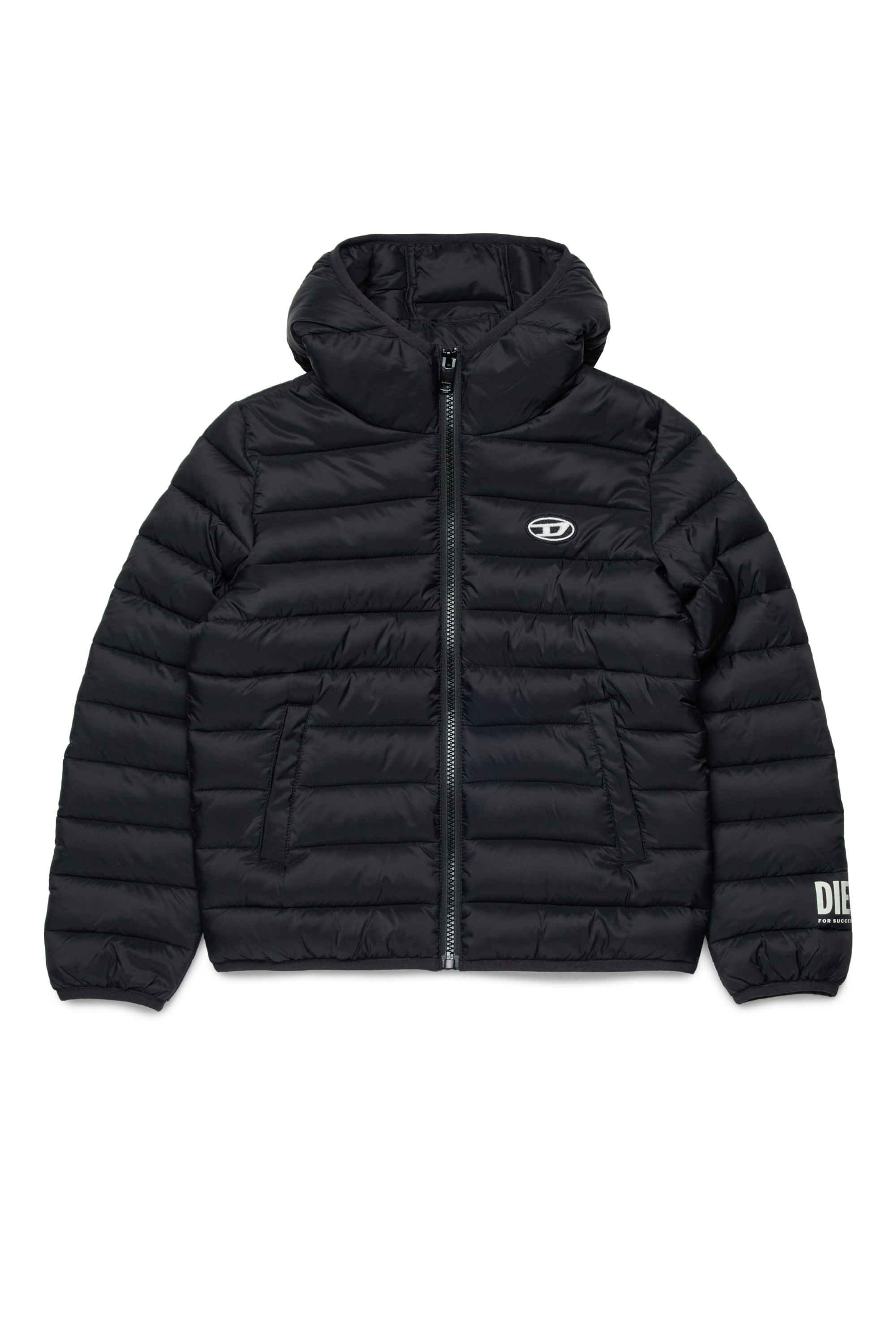 

Nylon puffer jacket with hood