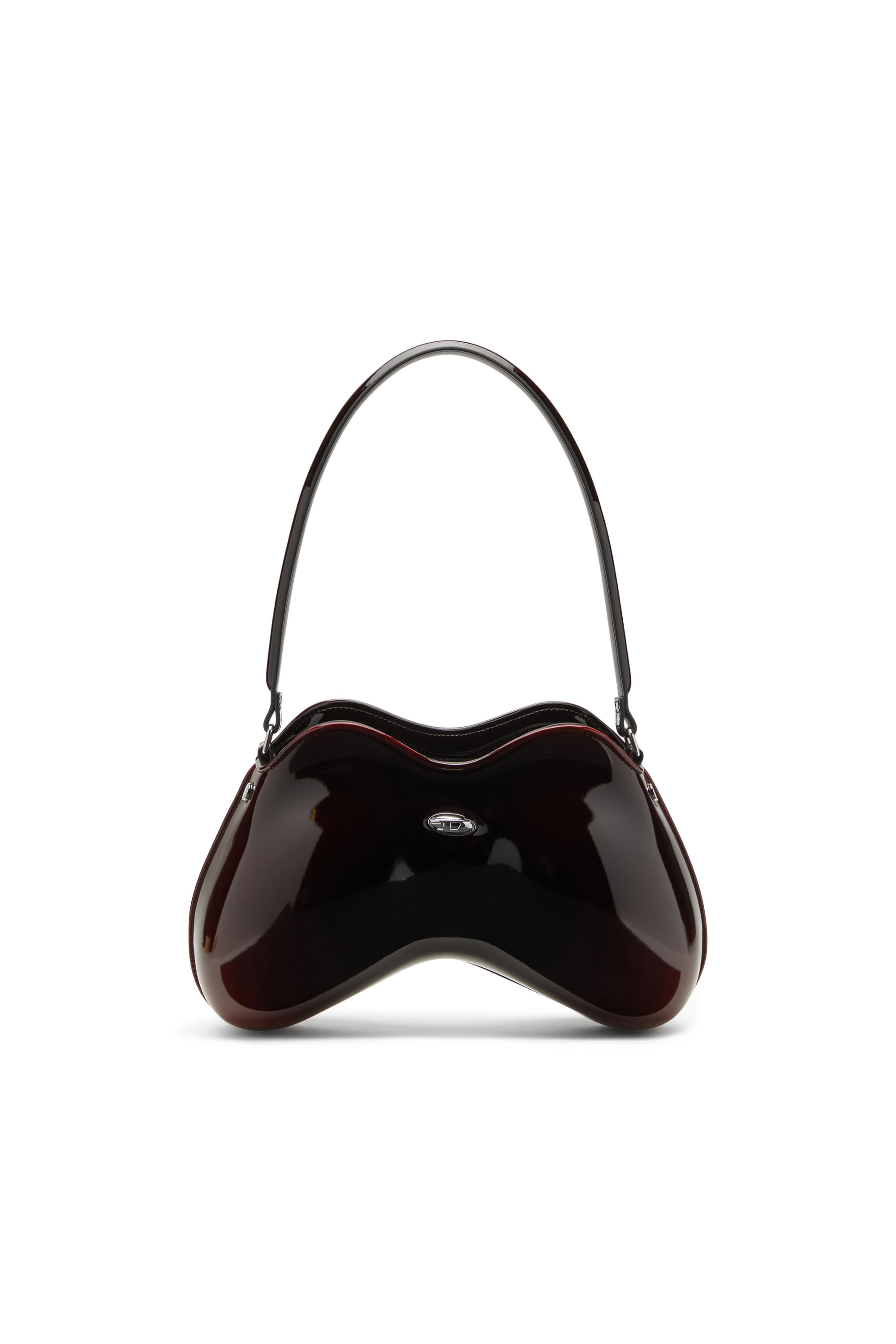 

Double-D-Rigid shoulder bag in degrade glossy PU