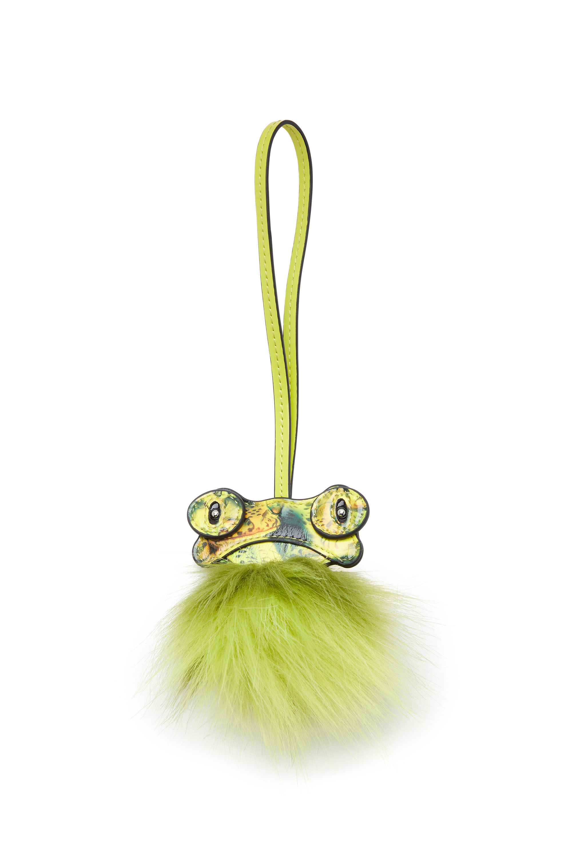 

Frog bag charm with fluffy tail