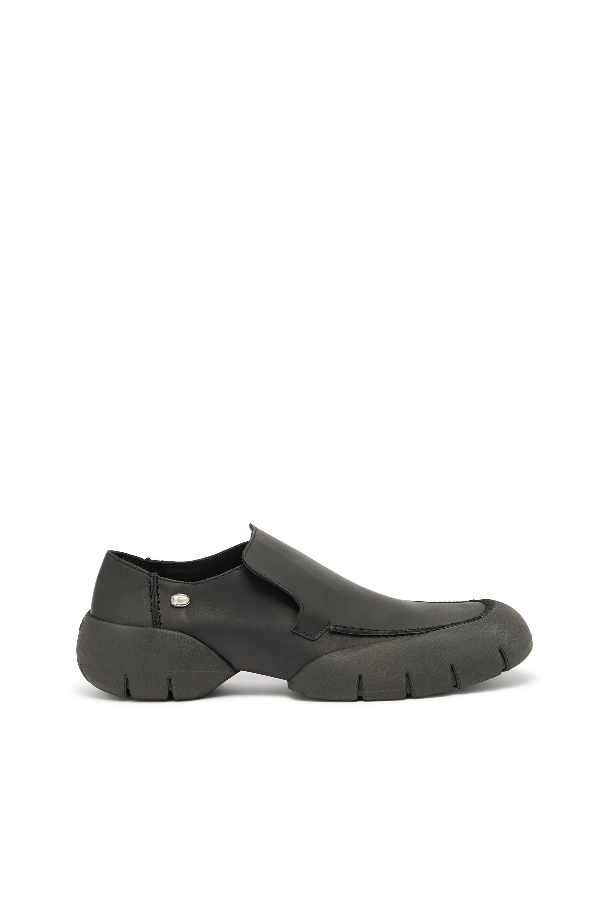 

D-Mathieu-Brushed leather loafer with rubber sole