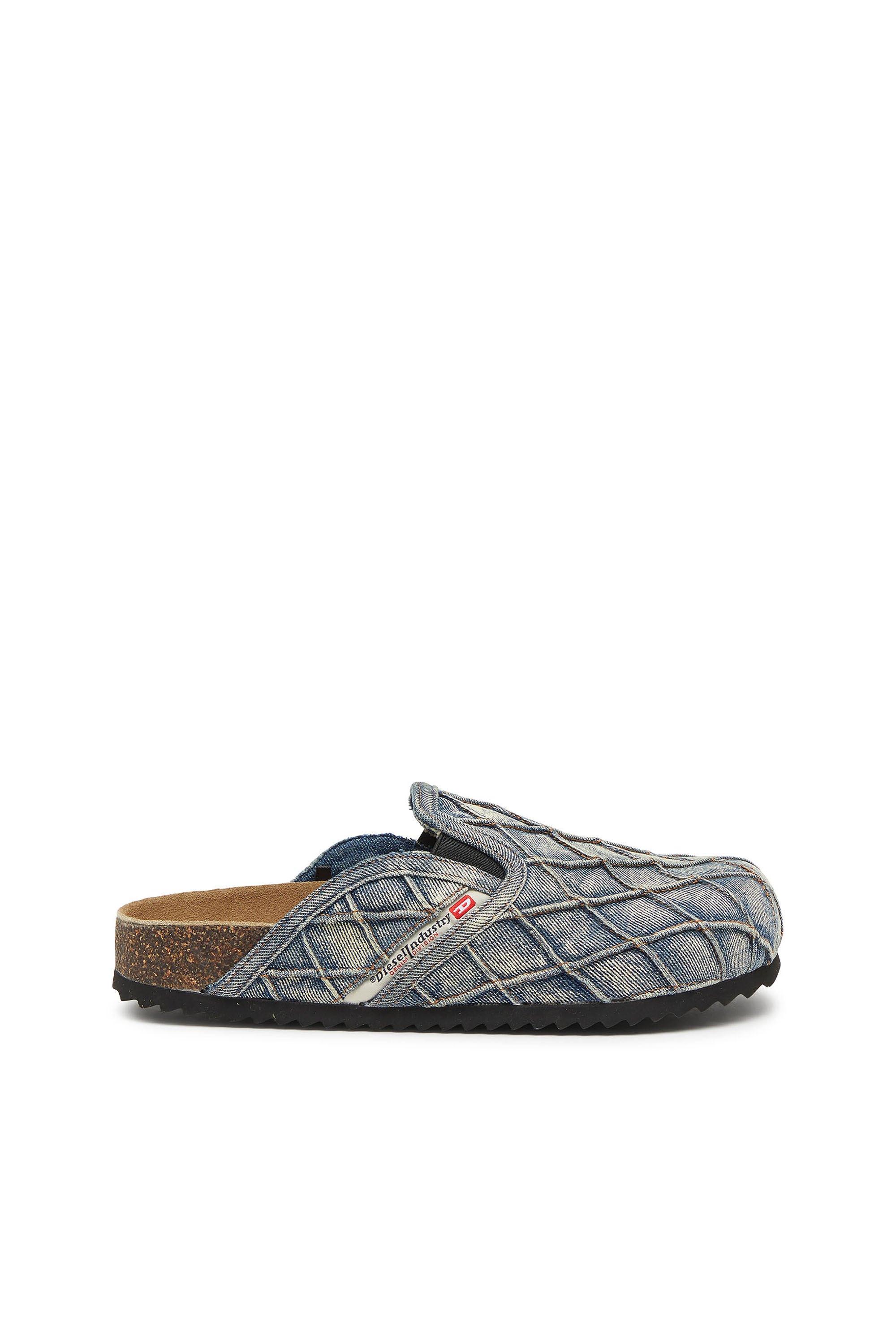 

D-Woodstock Denim sandals with diamond pattern