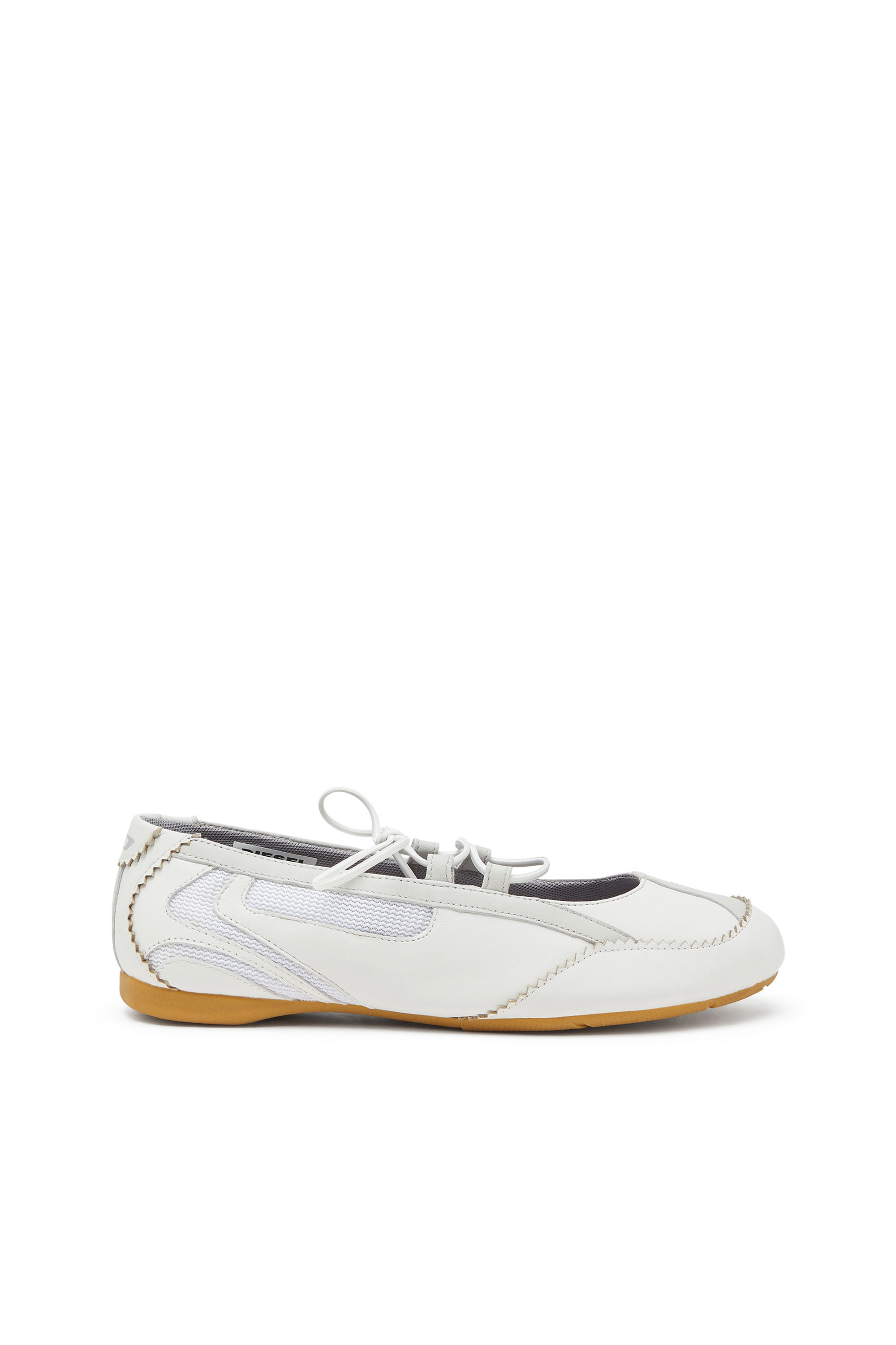 

D-Mile-Lace-up ballet flats in leather and mesh